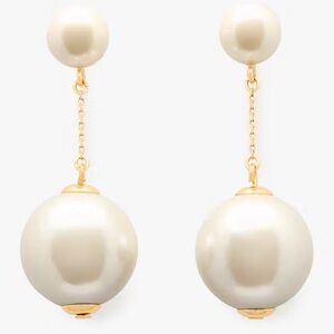 $98 Kate Spade Have A Ball Linear Earrings Pearl